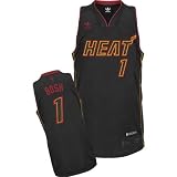 Adidas Miami Heat Chris Bosh Carbon Fiber Fashion Swingman Jersey Extra Large