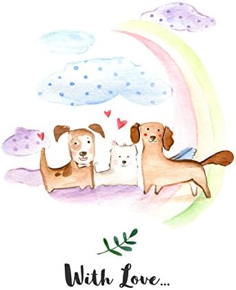 Pet Loss Gifts Card With Rainbow Bridge For Dog Theme Poem Great Loss of Pet Gifts and Sympathy Cards for Loss of Pets (4 Packs)