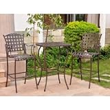 International Caravan Santa Fe Wrought Iron Bistro Set