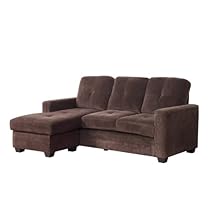 Big Sale Homelegance 9789CF-3LC Sectional Sofa with Reversible Chaise, Coffee/Dark Brown Microfiber