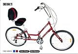 Day6 The Dream 21-Speed Semi-Recumbent Bicycle - Metallic Burgundy, Comfort Bike