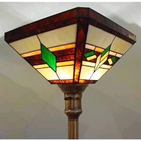 Missionary Style Tiffany Pole Lamp-d14xh69