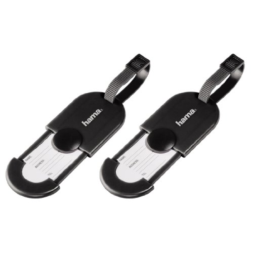 Hama Adressschild Gepäckanhänger 2er-Set, schwarz, 00105326 Hama Adressschild Gepäckanhänger 2er-Set, schwarz, 00105326