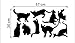 Ussore Cats Wall Stickers Art Decals Mural Wallpaper Decor DIY Decoration for Home living room bedroom bathroom kitchen