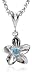 Sterling Silver Flower Pendant w/ Blue Topaz by Zina, 18