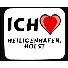 Mauspad mit Ich liebe Heiligenhafen, Holst Dekoration