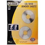 Fellowes(R) Loose-Leaf Binder Sheets For CD-ROMs, 2 Capacity, Pack Of 10