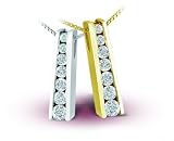 14K Platinum Journey Ladder Diamond Pendant - GH SI - 0.25 Ct. - 1.00 Ct.