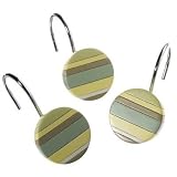 Palm Beach Green Shower Curtain Hooks