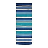 Hugger Mugger Cotton Yoga Rug (Caribbean Blue) (Sports)