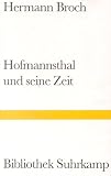 Hofmannsthal und seine Zeit