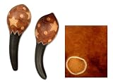 Mate gourd maracas, 'Stars' (pair)