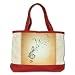 Shoulder Bag Purse (2-Sided) Red Treble Clef Music Notes