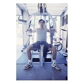 Man Exercising on a Chest Expander, Fitness Photographic Poster Print, 18x24