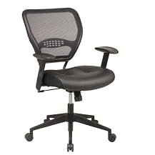 Office Star Task Chair - Black Leather
