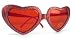 Glittery Sweet Heart Sunglasses in Red