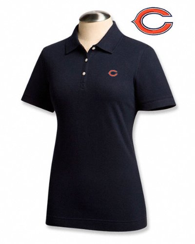 Chicago Bears Navy Women's Ace Polo Shirt - Small