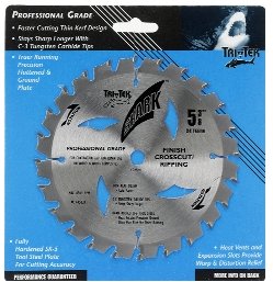 Shark Pro-series 5-3/8 inch 24 Teeth 10mm Arbor Hole Thin Kerf ATB Carbide Cordless Saw Blade