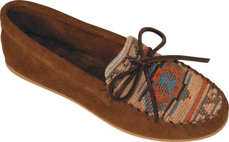 MINNETONKA MOCCASIN Women's El Paso Suede Moc (Brown Suede 7.5 M)