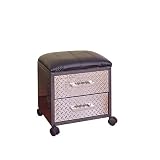 Monster Bedroom 2-Drawer Bench - Charcoal/ Black