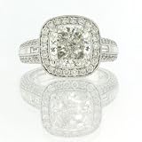 6.13ct Cushion Cut Diamond Engagement Anniversary Ring thumbnail