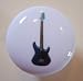 Black Guitar Ceramic Cabinet Drawer Pull Knob