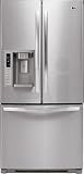 LG LFX23961ST 22.6 cu. ft. French Door Refrigerator with 4 Split Spill-Proof Glass Shelves, Cantilevered Shelves, External Ice/Water Dispenser, IcePlus Accelerated Freezing and External Temperature Controls: Stainless Steel
