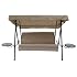 Outdoor Patio 3-Person Porch Swing With Adjustable Canopy