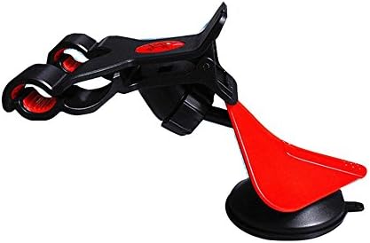 RED! Universal Rotatble Car Windshield Dual Clip Dashboard Mount Holder with Suction Cup Support Smartphone iPad Mini GPS Samsung Note Galaxy LG Asus