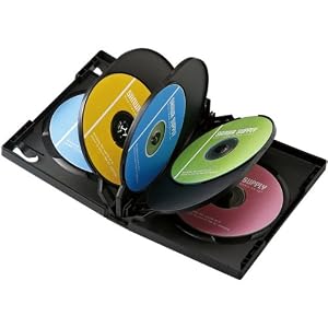 【クリックで詳細表示】SANWA SUPPLY DVD-W8-03BK DVDトールケース 3個セット(8枚収納) ブラック