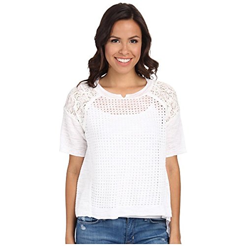 レベッカテイラー トップス シャツ Short Sleeve Patchwork Texture Pullover Chalk [並行輸入品]