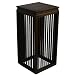 Handmade Asian Furniture - 30" Contemporary Ribbed Teak Wood Accent End Table