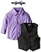 Nautica Babys Newborn Birdseye Vest Set, Dark Grey, 6-9 Months