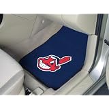 Cleveland Indians Printed Carpet Car Mat 2 Piece Set 