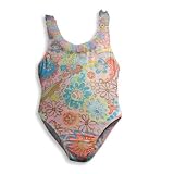 Bathing Babes by Rubbies - Toddler Girls One Piece Bathing Suit, Pink, Green, Multi