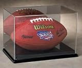 Football Display w/Black Vac Base w/Mirror Back