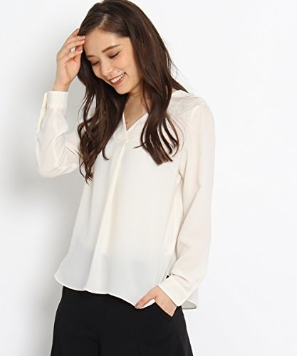 UNTITLED(アンタイトル)タックVネックブラウス