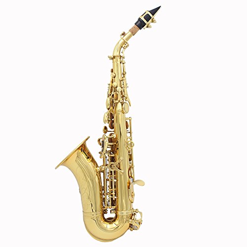 LADE Messing Golden schnitzen Muster Bb Bend Althorn Sopran Saxophon Sax Perle weiße Schale Schaltflächen Blasinstrument mit RS Handschuhe Tuch Fett Gürtel Reinigungsbürste