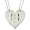 Sterling Silver Name Necklace Couple's Breakable Heart Pendant - Personalize Any Two Names