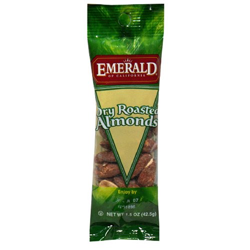 Emerald Dry Roast Almonds, 1.5-Ounce Bags (Pack of 36) by Emerald Nuts