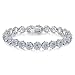 Bamoer Luxury White Gold Plated Bracelet for Women with Sparkling Clear Cubic Zirconia inlaid