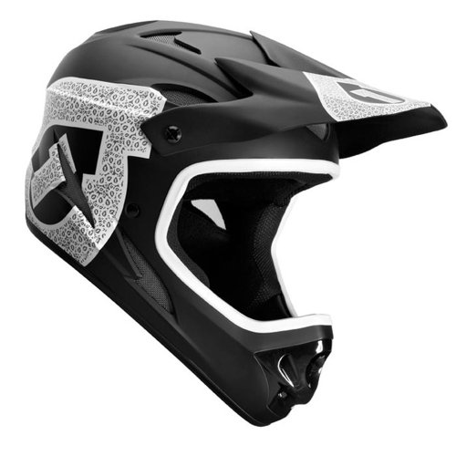 SixSixOne Comp Shifted Matte Black/White Medium Helmet