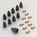 Taylor Cable 46059 180-Degree Socket Style Distributor and Coil Boot/Terminal Kit - Pack of 10