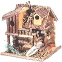 WOOD FISHING GONE FISHING CABIN BIRDHOUSE BIRD HOUSE