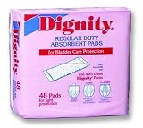 Units Per Case 384 Dignity Regular Duty Pads Capacity 7 oz Pad 4 x 12 HUMANICARE INT'L INC. 026954B