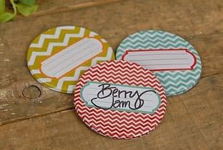 Decorative Chevron Mason Jar Lids - Set of 9