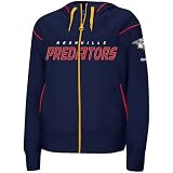 Reebok Nashville Predators Ladies Navy Blue Dazzle Trim Full Zip Hoody Sweatshirt