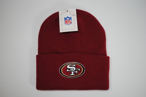 San Francisco 49ers Cuffed Red Beanie Winter Hat Cap