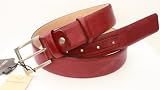 Stylish Italian leather belt by Kenneth Brownne - colour Burgundy