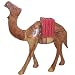 Olive Wood Camel With Red Saddle(7.2"H)